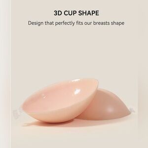 Niidor Adhesive Bra Strapless Sticky Invisible Push up Silicone Bra - New!